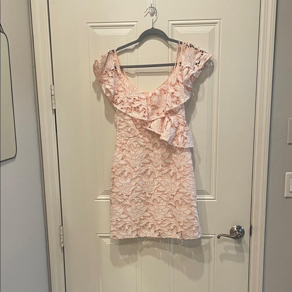 Club Monaco Blush Pink & white dress. Graduation, sorority, event